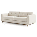 Canapé 3 places 220 cm en tissu beige style contemporain