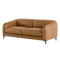 Canapé 2 places 180 x 90 x 82 cm en similicuir camel - style contemporain