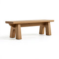 Banc 140 x 35 x 45 cm en bois brun style rustique