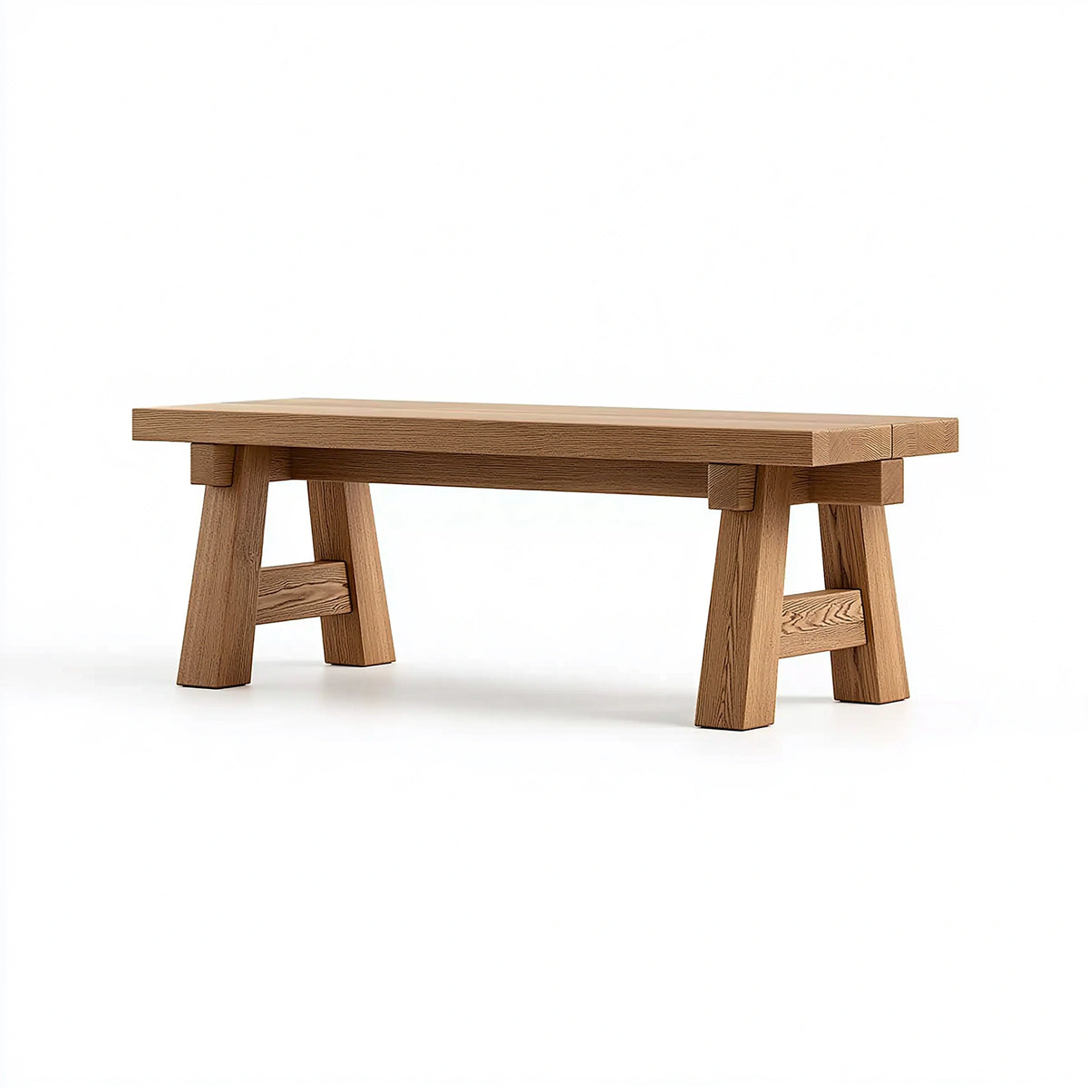 Banc 120 cm en bois brun style rustique pour intérieur
